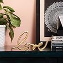 Purestory Tabletop Freestanding Love Sign,Decorative Metal Words Home Decor,Bedroom Kitchen Living Room Table Centerpiece Words.Decorative Metal Word Signs - Love - Gold