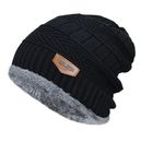 Cappelli invernali unisex a maglia berretti (neri) taglia unica