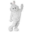 Charming White Jumbo Bunny Mascot Costume Set for Adults - Perfect for Birthday Parties, Events, Theater, Easter, Parades, & More