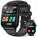 Reloj Inteligente Hombre - 1.85" Smartwatch con Llamadas Bluetooth, 100+ Modos Deportivos, Impermeable IP68 Smart Watch con Pulsómetro/Monitor de Sueño, Notificación, Podómetro, para Android iOS