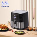 5.5L Air Fryer Cooker Oven Low Fat Healthy Oil Free Frying Kitchen Non-stick XL
