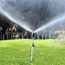 Tripod Sprinkler, 360° Rotating Sprinkler Lawn Sprinklers for Yard Large Area