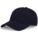 QOHNK Big Head Hat Tactical Shooting Sports Fishing Baseball Cap Outdoor Hunting Jungle Hats for Large Heads (Pure Version Cap-Navy Blue, Plus 23.2-25.6 inches (59-65cm))