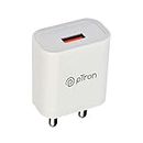 pTron Volta 12W Single Port USB Fast Charger, BIS Certified, Made in India Wall Charger Adapter, Universal Compatibility (Cable Not Included, White)