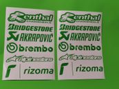 12 x motorcycle car sponsors stickers - 10 cm - all colors possible