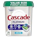 Cascade Platinum Dishwasher Pods, Dish Detergent ActionPacs, Fresh, 75 Count