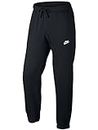 Nike Herren Sport/Jogging Lang Club Pants Fleece-Hose in Standardpassform, schwarz (Black/White), M