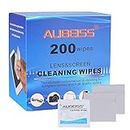 200 Pack Screen Wipes Individually Wrapped Lens Wipes Alibeiss Screen Cleaner Glasses Wipes for Monitor/Laptop/iPad/Phone/TV/PC/Keyboard