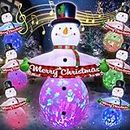 zukakii 7FT Christmas Inflatables Decorations with Built in Music & 7 Colored Projector LED Lights Snowman Inflatable Blow Up Yard Decorations Indoor Outdoor Christmas Decorations Garden Decor