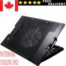 Gaming Laptop Cooling Pad 6 Quiet Fans Cooler Stand Dual USB for 12-16" Notebook