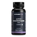 Nutrabay Pro Active Multivitamin for Men - 60 Tablets | 25 Vital Vitamins & Minerals with Zinc, Vitamin C, Vitamin D, Vitamin B12, and Multiminerals | Enhances Energy, Stamina & Immunity