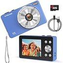 4K Digital Camera, Camera for Kids Real 13MP Point and Shoot Digital Cameras with 32GB SD Card 16X Zoom, 2.83'' Portable Vintage Small Camera for Teens Kids Boys Girls Gift Blue