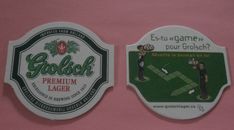 Grolsch Premium Lager Imported Holland Wake the Barman Coaster / Beer Mat New