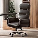 EUREKA ERGONOMIC Leather Office Chair Ergonomic Desk Chair, Executive Chair Office Gaming Chair, Comfy Upholstered Big and Tall Office Chair with Elevatable Headrest & Padded Armrests, Black