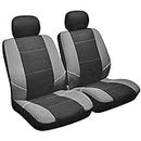 Sakura Merton Black/Grey Front Seat and Headrest Covers SS3633 – To Fit Most Cars, Elasticated Hems, Side Airbag Compatible, Machine Washable