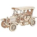 ROKR 3D Wooden Puzzle Model Car Kits to Build for Adults, Scale Vintage Car Model Building Kit 298pcs Wood Craft Hobby Gift for Teens Men Women Christmas