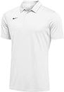 Nike Mens Dri-FIT Short Sleeve Polo Shirt (White, Large)