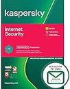 Kaspersky Internet Security 2021 (2022 Ready) | 1 Device | 1 Year | PC/Mac/Android | Activation Key Card by Post Mail | Antivirus Software, 360 Deluxe Smart Firewall, Web Monitoring, Total Security VPN, Parental Control