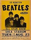 BigWigPrints The Beatles 1966 Shea Stadium NYC Concert Poster - Reproduction Wall Art Print - 11x14 featuring John Lennon Paul McCartney George Harrison Ringo Starr