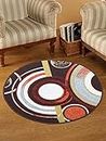 Status Nylon Floor Round Carpet Mats Rug for Living Room, Dining Room,Kitchen, Hall (30 x 30 inches Or 78cm x 78cm) (Multi - 1726)