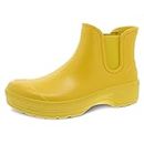 Dansko Women's Karmel Rain Boot - comfort, arch support, pull on waterproof boot, Yellow, 9.5-10