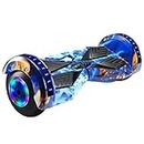 HOMOZE Smart Self-Balancing 8.5" Electric Hoverboard Wheels with Bluetooth Music Speaker & Charger with RGB 3D LED Light Remote & Cover | Trendy Musical Large Hoverboard for Boys & Girls