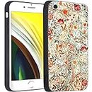Berkin Arts Compatible with iPhone SE (2020)/ SE (2022) Case/iPhone 7 Case/iPhone 8 Case Silicone Cover with Screen Protector Pink Intricate Ornamental Flourishes(Acanthus by William Morris)