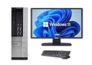 Complete Set of 22 in Monitor with Optiplex Quadcore Core i5 8GB Ram with 256 SSD GB Wifi Enabled Window 11 64 Bits Desktop PC (Renewed)