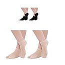 JASMINE & GLORY | Women 4 Pair Socks | Ladies Hot & Stylish Socks | 2 Pair Skin + 2 Pair Black Color | Ultra Thin | Transparent | Net Socks| with Thumb Style