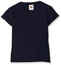 Fruit of the Loom Girls Childrens Valueweight Short Sleeve T-Shirt (5-6) (Deep Navy)