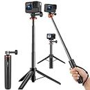 Vkesen Mini Tripod with Extension Stick for GoPro,Handheld Monopod Compatible with GoPro Hero 12/11/10/9/8/7,Insta360 One R/RS,DJI Osmo Action 4/3,AKASO Action Cameras
