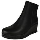 LoudLook Ladies Ankle Chelsea Boots | Women Warm Shoes | Ladies Winter Boots | Women Work Shoes | Ladies Platform Boots | Women Wedge Heel Shoes | Ladies Faux Leather Boots Sizes Black Pu 7