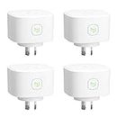 meross Smart Plug WiFi Outlet with Energy Monitor, App Remote Control, Timing Function, Compatible with Alexa, Google Assistant, SmartThings, SAA & RCM Certified - 4 Pack