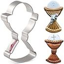 LILIAO Chalice Cookie Cutter Holy Cup Christian Baptism Fondant Biscuit Cutter - 2.3 x 4.1 inches - Stainless Steel