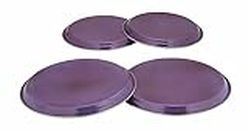 Bigbro® Premium 4-Piece Stainless Steel Electric Hob Covers Set Coloured Metal Ring Lid Protectors Kitchen Appliance Accessories (Purple)