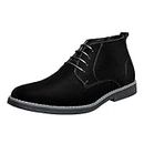 Bruno Marc Men's Chukka Black Suede Leather Chukka Desert Oxford Ankle Boots Size 10 US/ 9 UK