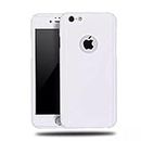 TUZECH Plastic 360 Smart Case with Logo Visible, Temper-Guard for Apple iPhone 5/5S White