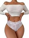 Avidlove Women's Lace Underwear Sexy Breathable Hipster Panties Stretch Seamless Bikini Briefs Multipack L