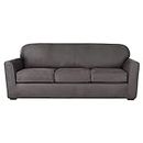 SureFit Ultimate Stretch Leather 4 PC Sofa Slipcover in Antiqued Slate
