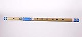 RAJ MUSICAS® Flutes A Natural Base Right Hand Bamboo Flute/Bansuri 23.5 Inches Medium Size