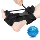 Plantar Fasciitis Night Splint Foot Drop Orthotic Brace w/Massage Ball for Pain⬰