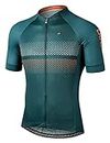 LAMEDA Men's Cycling Jersey Short Sleeve Mountain Bike Shirt Bicycle Clothing Breatable Lightweight Summer Green Large