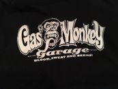 Gas Monkey Garage  heavyweight pullover hoody Blood Sweat Beer Black Sz 2XL