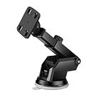 TOUTBIEN Suction Cup Mount for Sat Nav Car GPS Navigation Holder Support Stand on Windshield & Dash Board Compatible with All Navigator CarPlay with 4 Holes on the Back