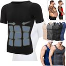 Men's Slimming Body Shaper Shirt Posture Corrector Vest Abdomen Compression Tops