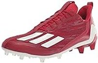 adidas Men's Adizero Football Shoe, Team Power Red/White/Team Power Red, 8