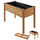 Wooden Raised Garden Bed, Wood Planter Box Stand - Natural