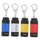4pcs Mini Flashlight Kids Rechargeable Flashlight LED Keychain Portable Torchlight Flashlights for Kids Hiking LED Emergency Keychain Flashlight Outdoor Abs Small Flashlight ( Color : Assorted Color ,