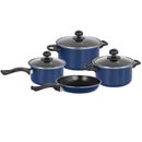 Non Stick 7 Pcs Cookware Set Cooking Casserole Pot Frying Pan Saucepan With Lids