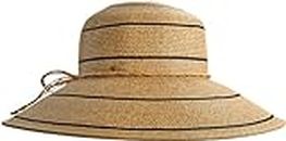 Coolibar UPF 50+ Women's Wide Brim Beach Hat - Sun Protective (One Size- Natural)